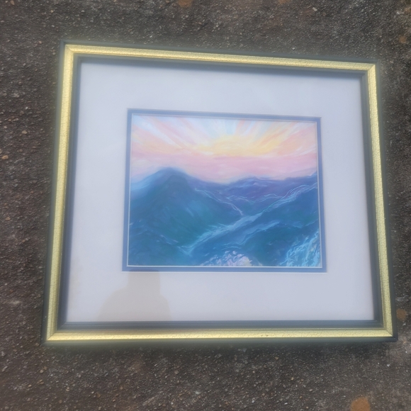 "Amazing Grace"Soft Pastel on Pastel Paper Original FRAMED Artwork 14 X 16 - Picture 8 of 10